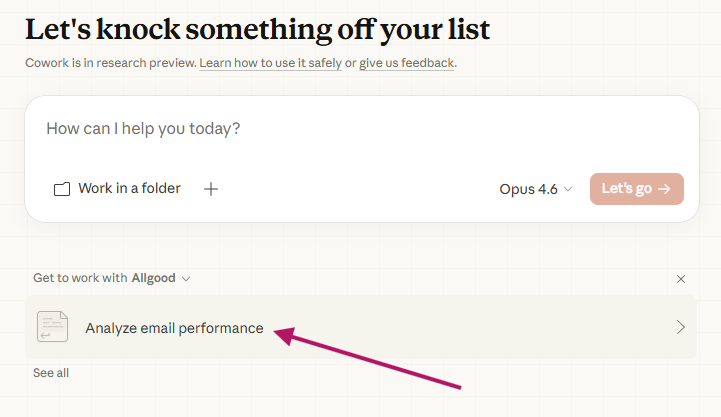 Analyze email performance in Claude Cowork