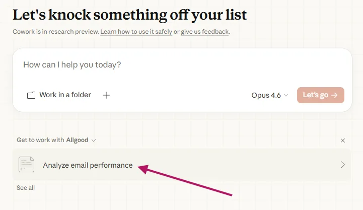 Analyze email performance in Claude Cowork