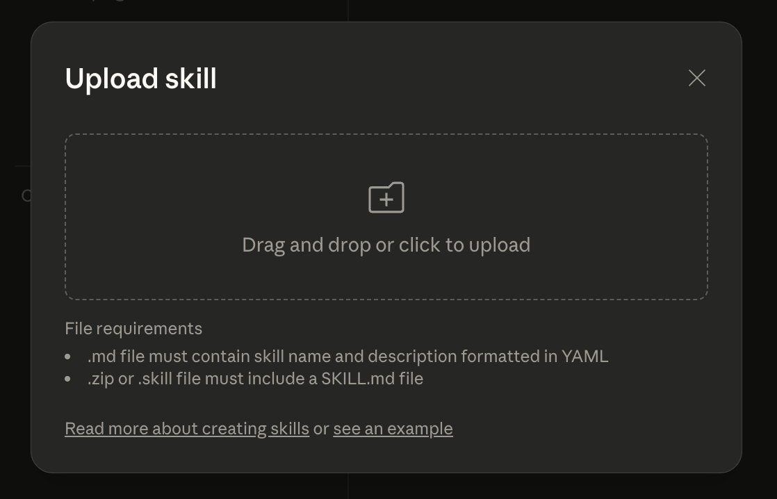 Upload the file you downloaded