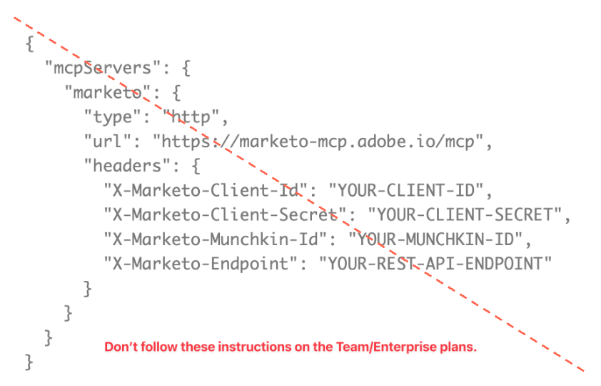 The docs' HTTP config doesn't work on Team/Enterprise.