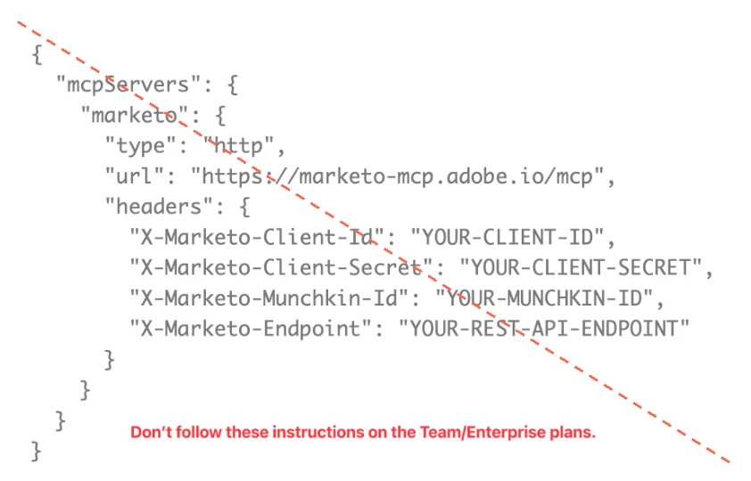 The docs' HTTP config doesn't work on Team/Enterprise.